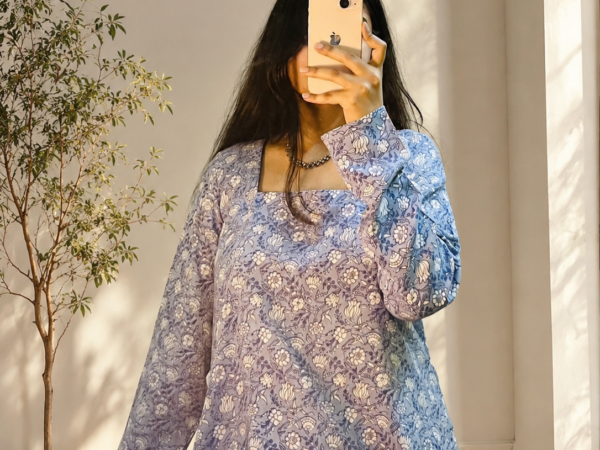 Neelpari Square Neck Kurti