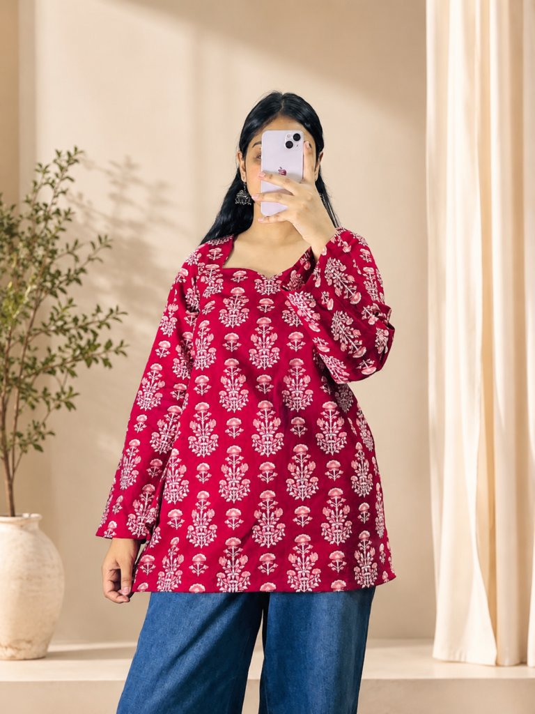 Gulnaar Floral Kurti
