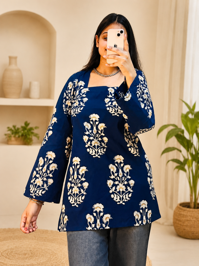 Vaani Bell Sleeves Floral Kurti